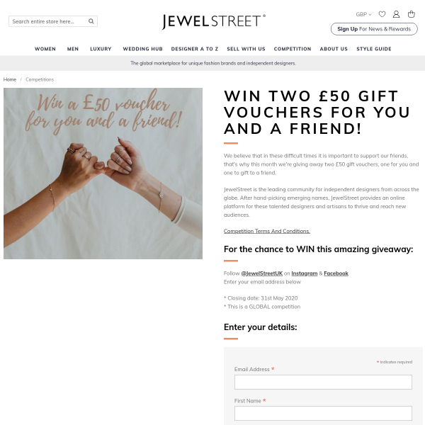 Win A Pair Of Gold Plated Rhombus Earrings From Elena Jewelry Concepts