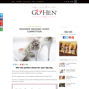 Win a pair of Paradox London Designer Wedding Shoes
