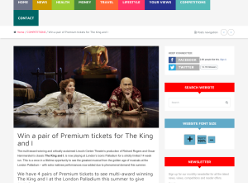 Win a pair of Premium tickets for The King and I