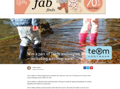 Win a pair of Term Wellington Boots + Rolltop Sock