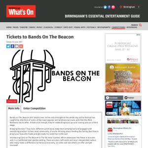 Win A pair of Tickets to Bands On The Beacon