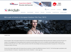 Win a pair of tickets to European Outdoor Film Tour 18/19