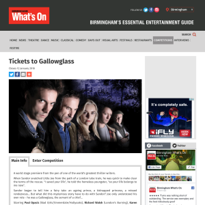 Win a pair of Tickets to Gallowglass at the wolverhampton grand theatre