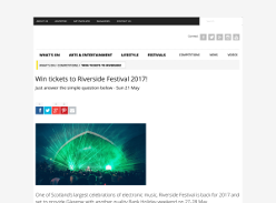 Win a Pair of Tickets To Riverside Festival, Glasgow