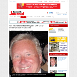 Win a Pair of Tickets to Roll Back The Years: David Hamilton, Exmouth