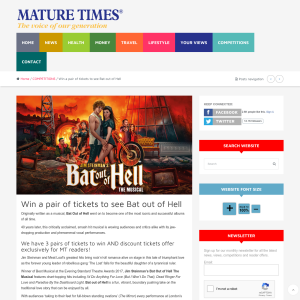 Win a pair of tickets to see Bat out of Hell