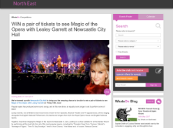 Win a pair of tickets to see Magic of the Opera with Lesley Garrett at Newcastle City Hall