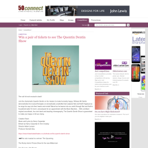 Win a pair of tickets to see The Quentin Dentin Show