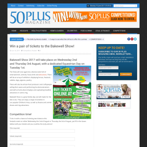 Win a pair of tickets to the Bakewell Show