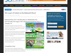 Win a pair of tickets to the Bakewell Show