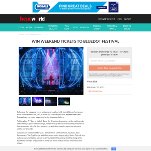 Win a pair of weekend tickets to Bluedot Festival