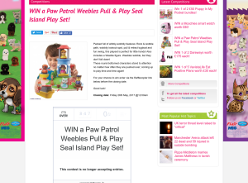 Win a Paw Patrol Weebles Pull & Play Seal Island Play Set