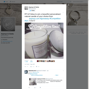 Win a Personalised Candle