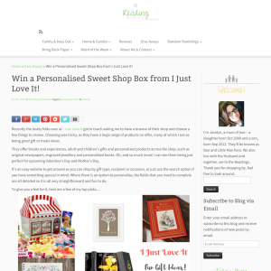Win a Personalised Sweet Shop Box from I Just Love It