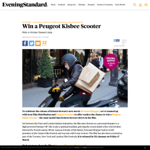 Win a Peugeot Kisbee Scooter