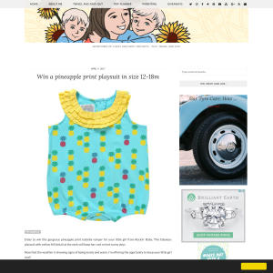 Win a Pineapple Print Baby Romper in Size 12-18m