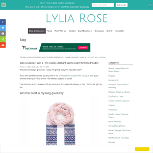 Win a Pink Tassel Elephant Scarf