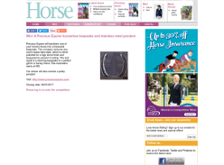 Win a Precious Equine horseshoe keepsake and stainless steel pendant