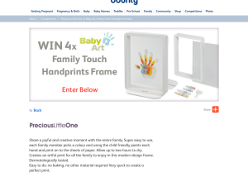 Win a Precious little one - Handprints Frame