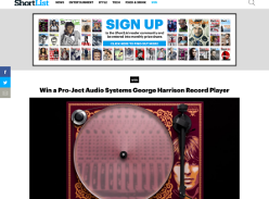 Win a Pro-Ject Audio Systems George Harrison Record Player