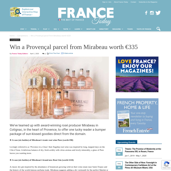 Win a Provencal parcel from Mirabeau