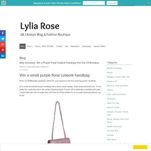 Win a Purple Floral Cutwork Handbag