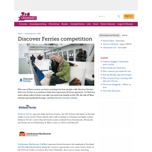 Win a Return Ferry Crossing with Discover Ferries