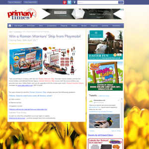 Win a Roman Warriors Ship from Playmobil