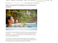 Win a romantic break in Sherwood Forest