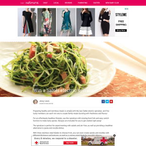 Win a Salter electric spiralizer
