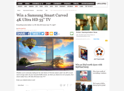 Win a Samsung Smart Curved 4K Ultra HD 55