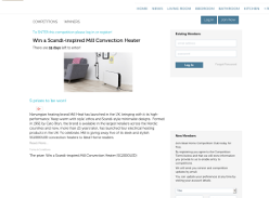 Win a Scandi-inspired Mill Convection Heater