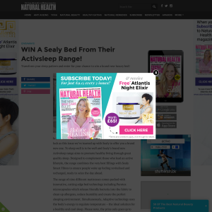 Win A Sealy Bed From Their Activsleep Range