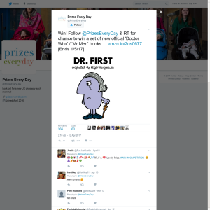 Win a set of 4 Doctor Who / Mr Men Books