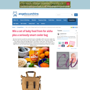 Win a set of baby food from for aisha plus a seriously smart cooler bag
