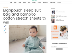 Win a Set of Ergopouch Sleep Suit Bag & Bamboo Cotton Stretch Sheets