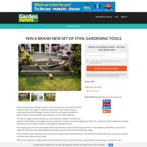 Win a set of Stihl Gardening Tools