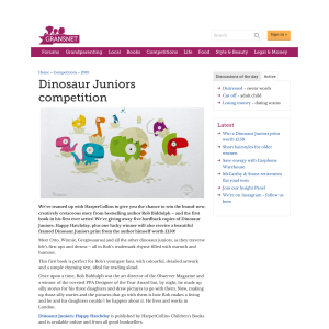 Win a Signed Dinosaur Juniors Print worth £150