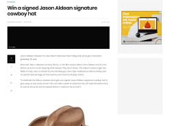 Win a signed Jason Aldean signature cowboy hat