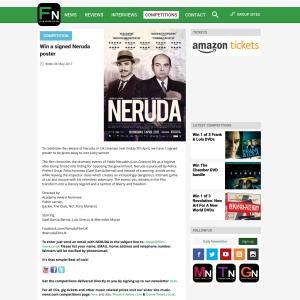 Win a signed Neruda poster