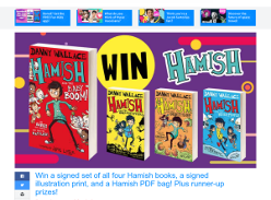 Win a signed set of all four Hamish books, a signed illustration print, and a Hamish PDF bag