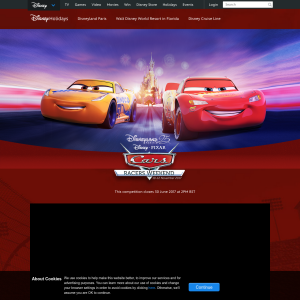 Win a spectacular Cars Racers Weekend at Disneyland Paris