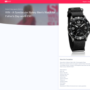 Win A Spectacular Rotary Men's Watch for Father's Day