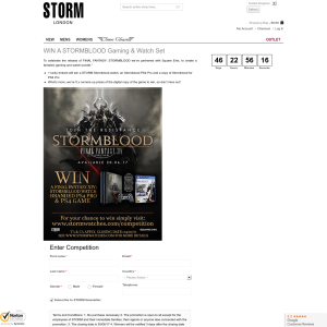 Win a STORM Stormblood watch, an Stormblood PS4 Pro and a copy of Stormblood for PS4 Pro