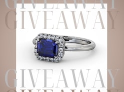Win a Stunning 1.30ct Blue Sapphire and Diamond Ring Set in Platinum