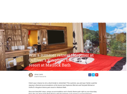 Win a summer retreat for a family of 5 sleepover at Gulliver’s Kingdom theme park resort at Matlock Bath