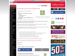 Win a Sunday Lunch for Two at Chiseldon House