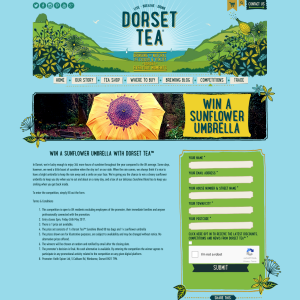 Win a Sunflower Umbrella with Dorset Tea
