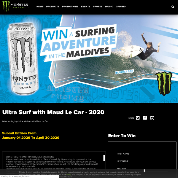 Win a surfing trip to the Madives with Maud Le Car