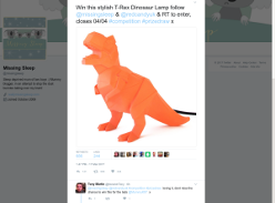 Win a T-Rex Dinosaur Lamp